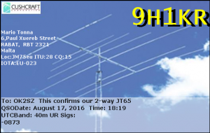 9H1KR 20160817 1819 40m JT65