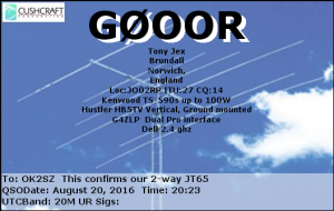 G0OOR 20160820 2023 20M JT65