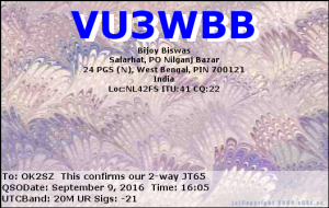 VU3WBB 20160909 1605 20M JT65