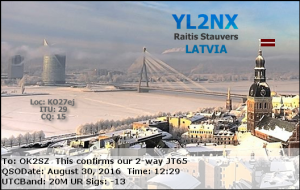 YL2NX 20160830 1229 20M JT65